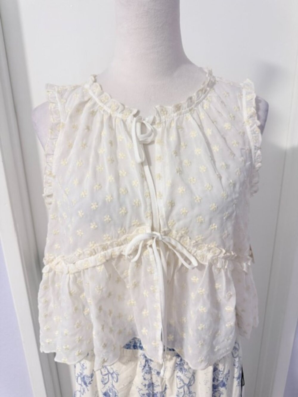 Altar'd State embroidery chiffon top